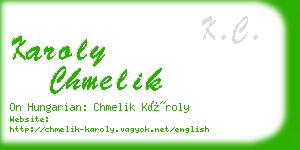 karoly chmelik business card